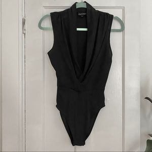 Topshop Sleeveless Black Bodysuit Size 4